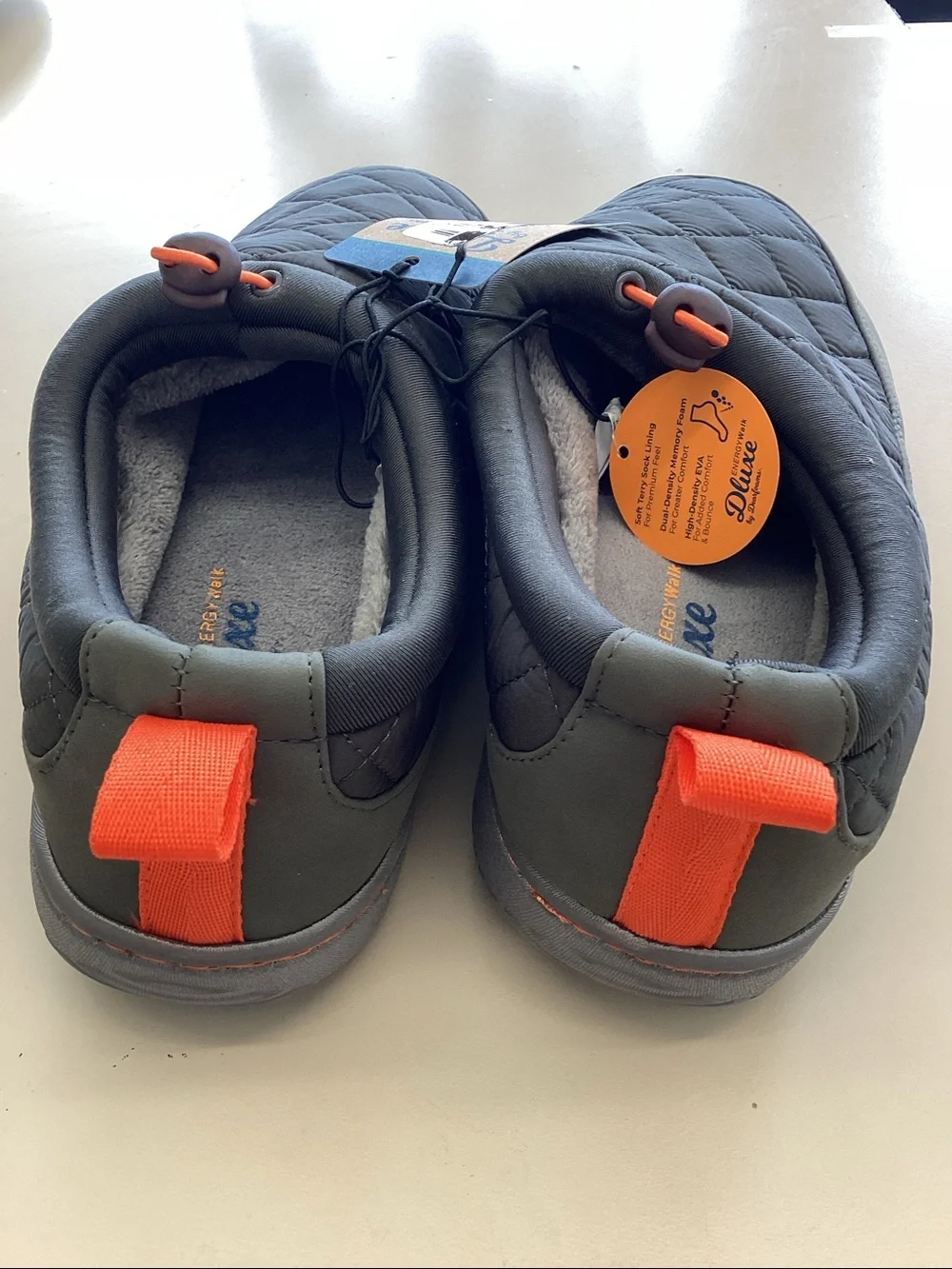 Dluxe by Dearfoams - Men's Corey All Day Slide Slippers - Charcoal Gray - new